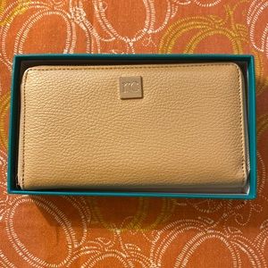 Tan /Cream Wallet Clip System by Rachel Cruze.